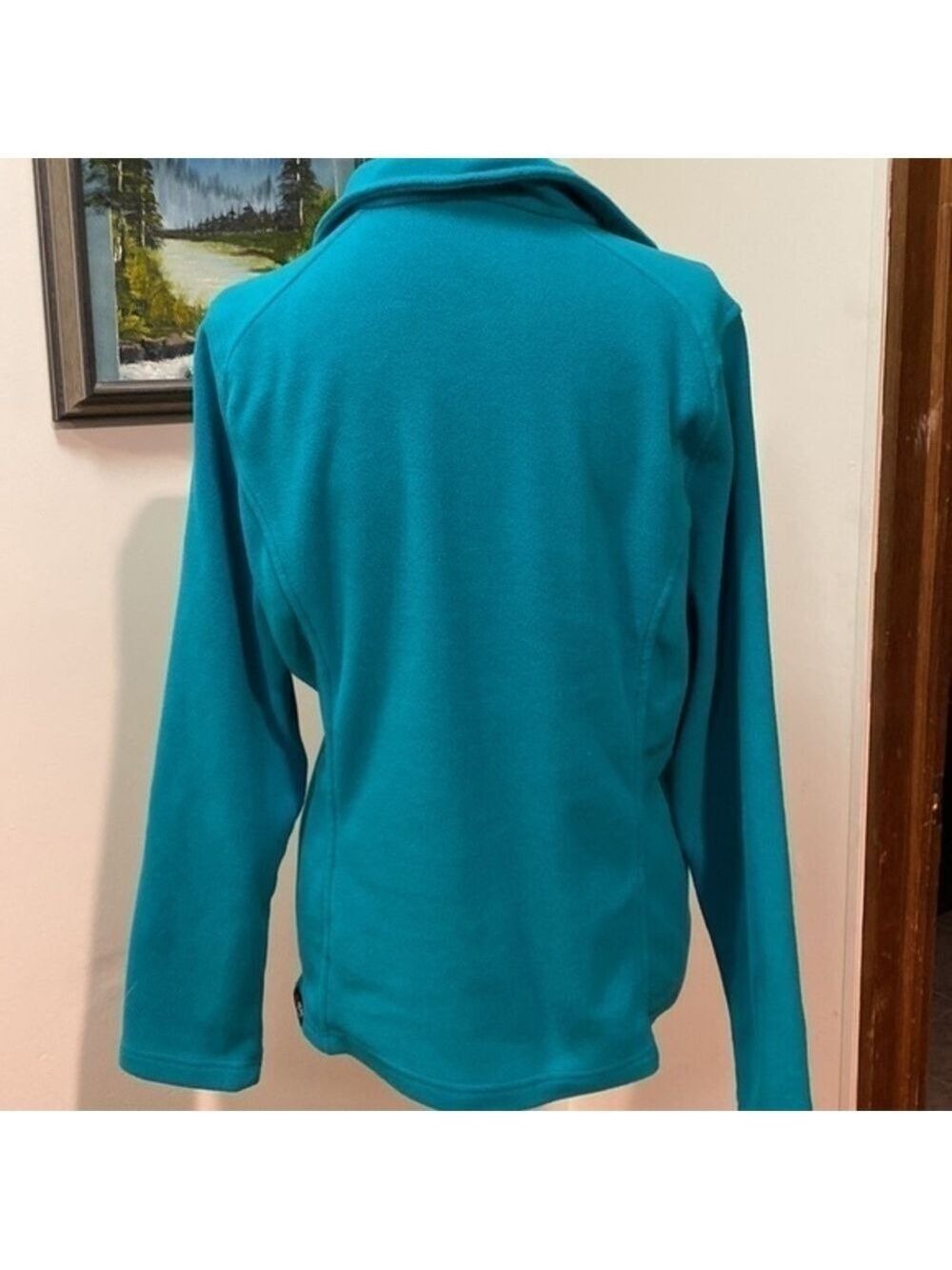 Lands’ End teal green lightweight 1/2 zip layering Polarfleece layering … - Picture 5 of 8